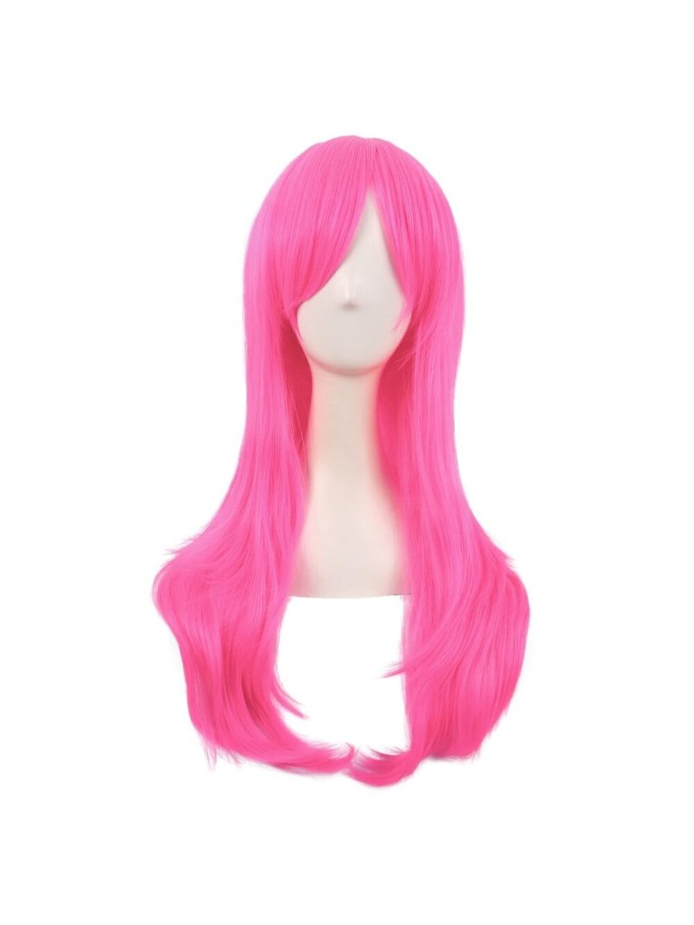 Women's Neon Pink 28" 70cm Long Curly Ends Costume Cosplay Modern Hair Wig